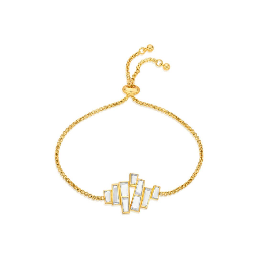 Abstract Mirror Bolo Bracelet - Isharya | Modern Indian Jewelry