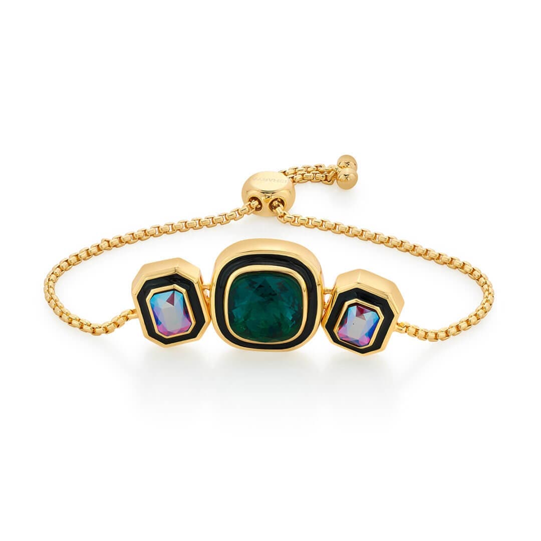 Amour Black Enamel Bracelet - Isharya | Modern Indian Jewelry