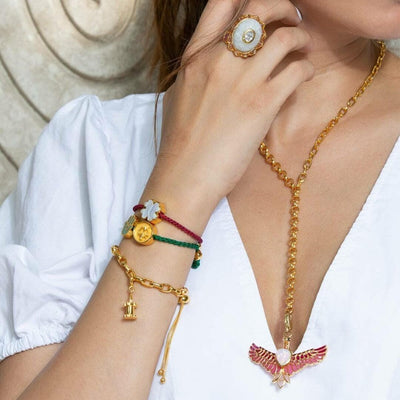 Lucky Clover Thread Bracelet - Isharya | Modern Indian Jewelry