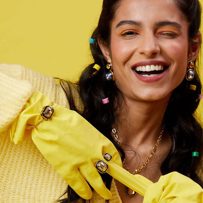 Soleil Black Enamel Bracelet - Isharya | Modern Indian Jewelry