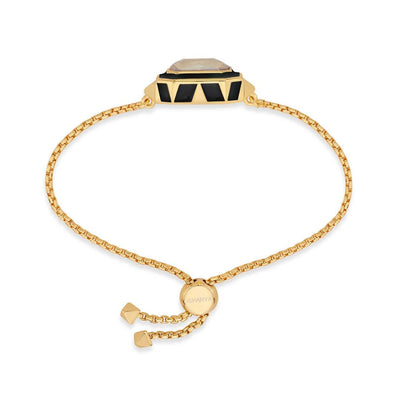 Soleil Black Enamel Bracelet - Isharya | Modern Indian Jewelry
