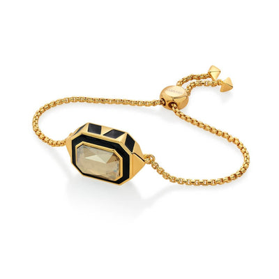 Soleil Black Enamel Bracelet - Isharya | Modern Indian Jewelry