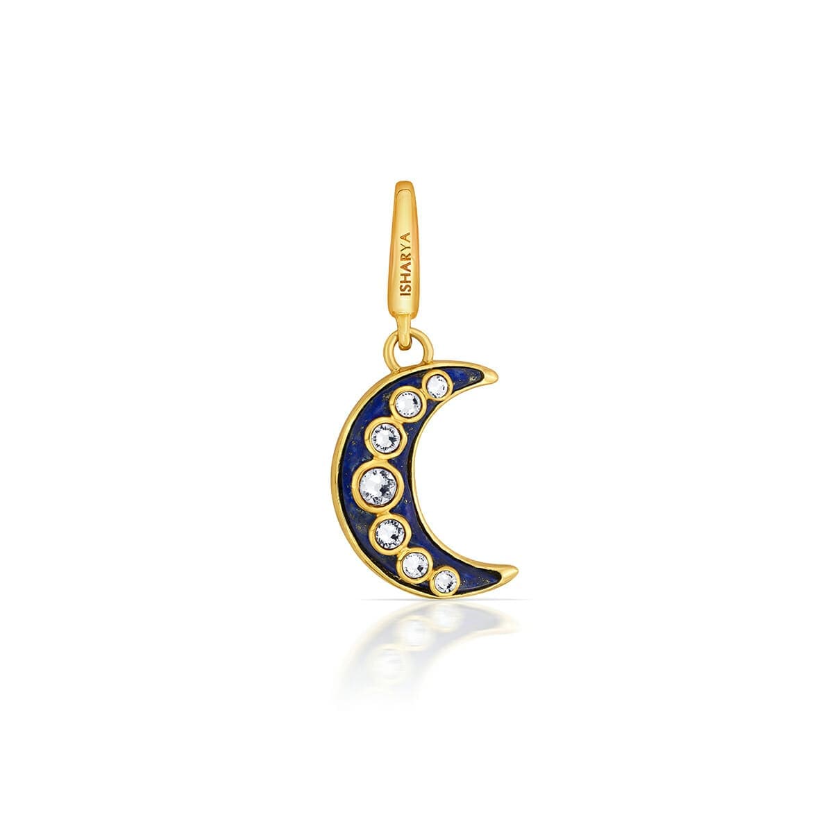 Starry Night Half Moon Lapis Charm - Isharya | Modern Indian Jewelry