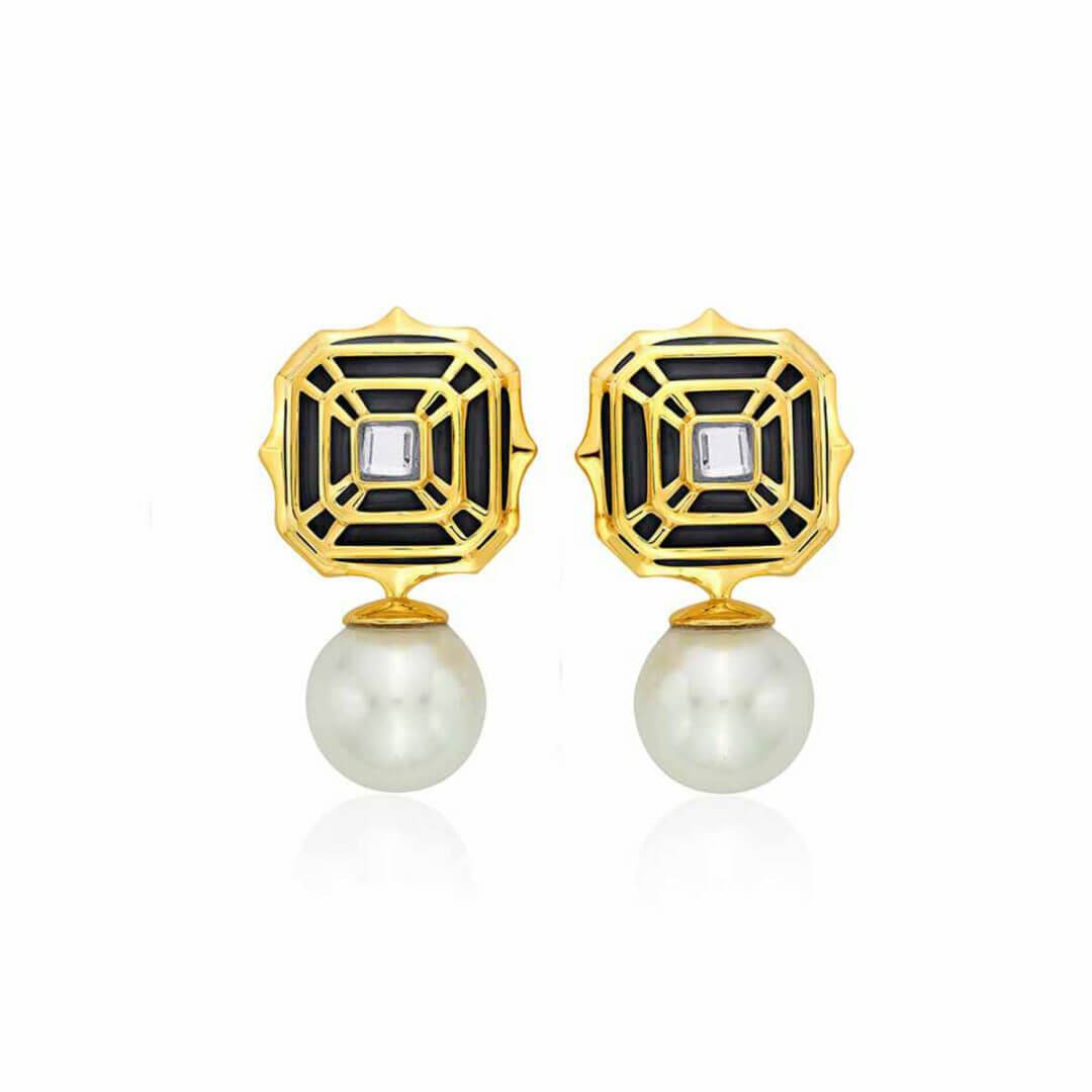 Borderless Hampi Pearl Drop Earring - Isharya | Modern Indian Jewelry