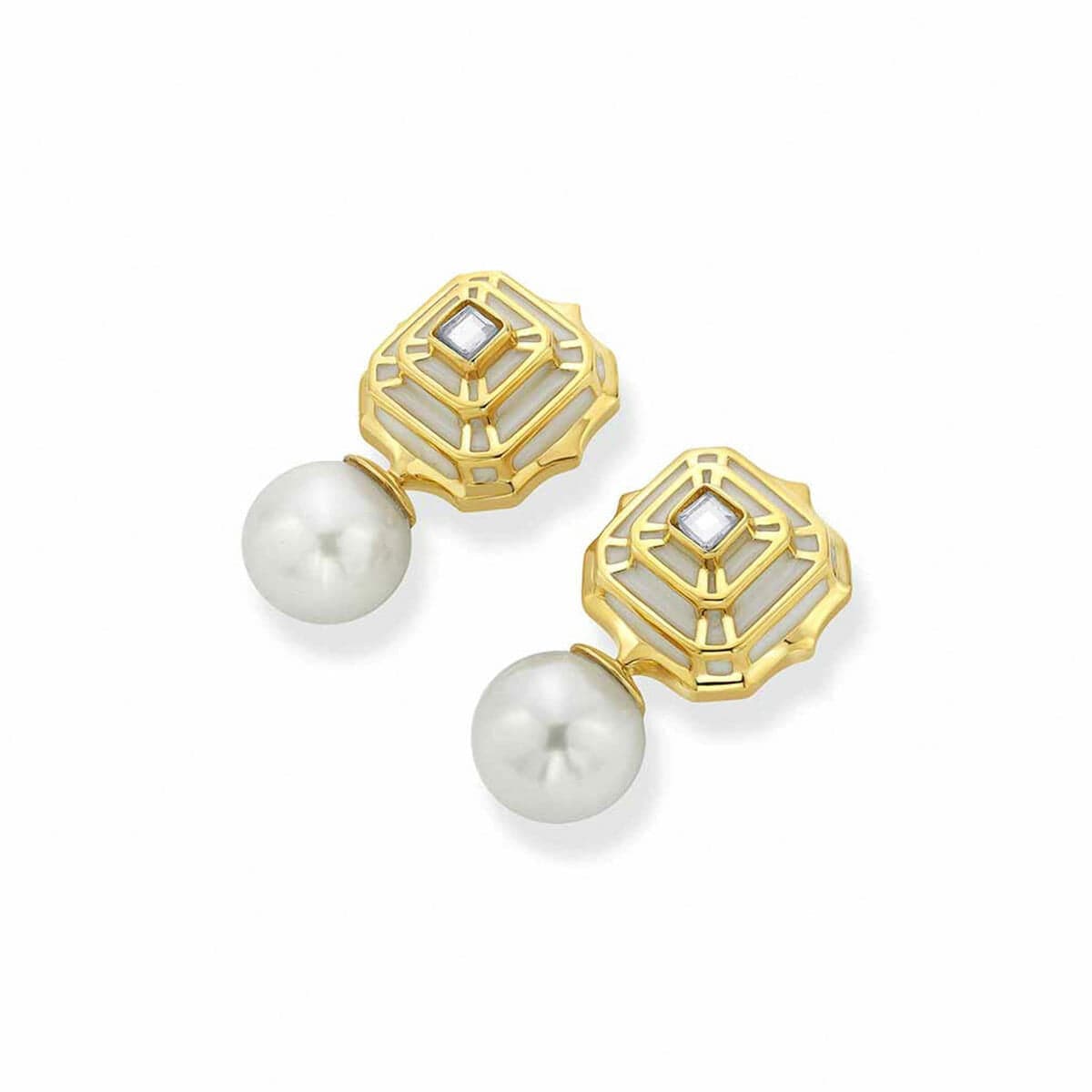 Borderless Hampi Pearl Drop Earring - Isharya | Modern Indian Jewelry