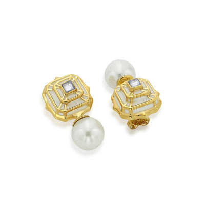 Borderless Hampi Pearl Drop Earring - Isharya | Modern Indian Jewelry
