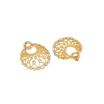 Crystal Moon Bali Earrings - Isharya | Modern Indian Jewelry