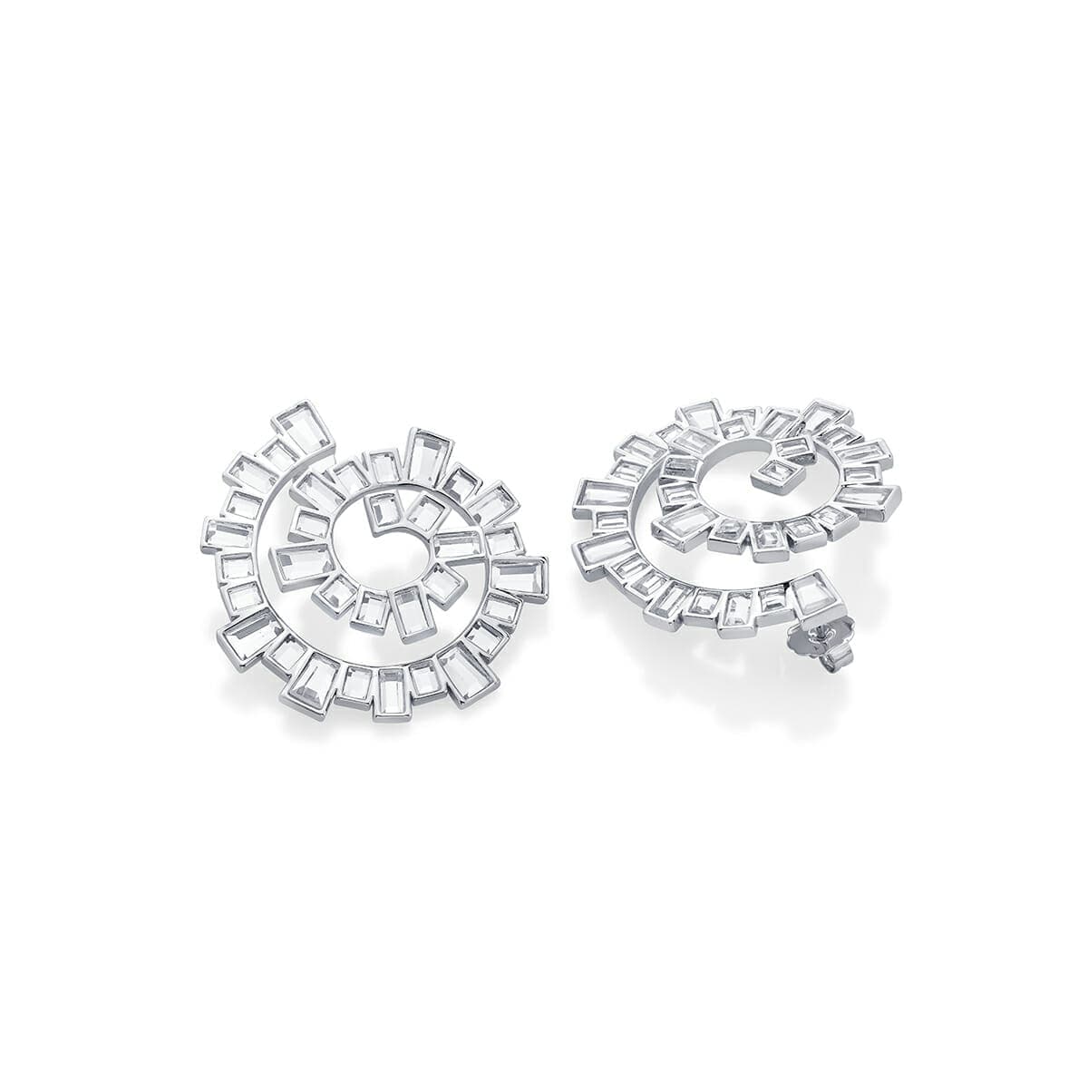Disco Mirror Spiral Earring - Isharya | Modern Indian Jewelry