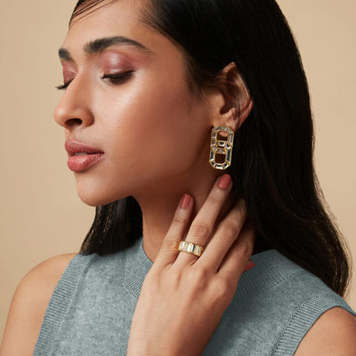 Infinity Stud Earrings - Isharya | Modern Indian Jewelry