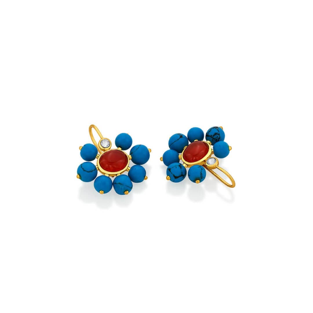 Iris Turquoise Earrings  - Isharya | Modern Indian Jewelry