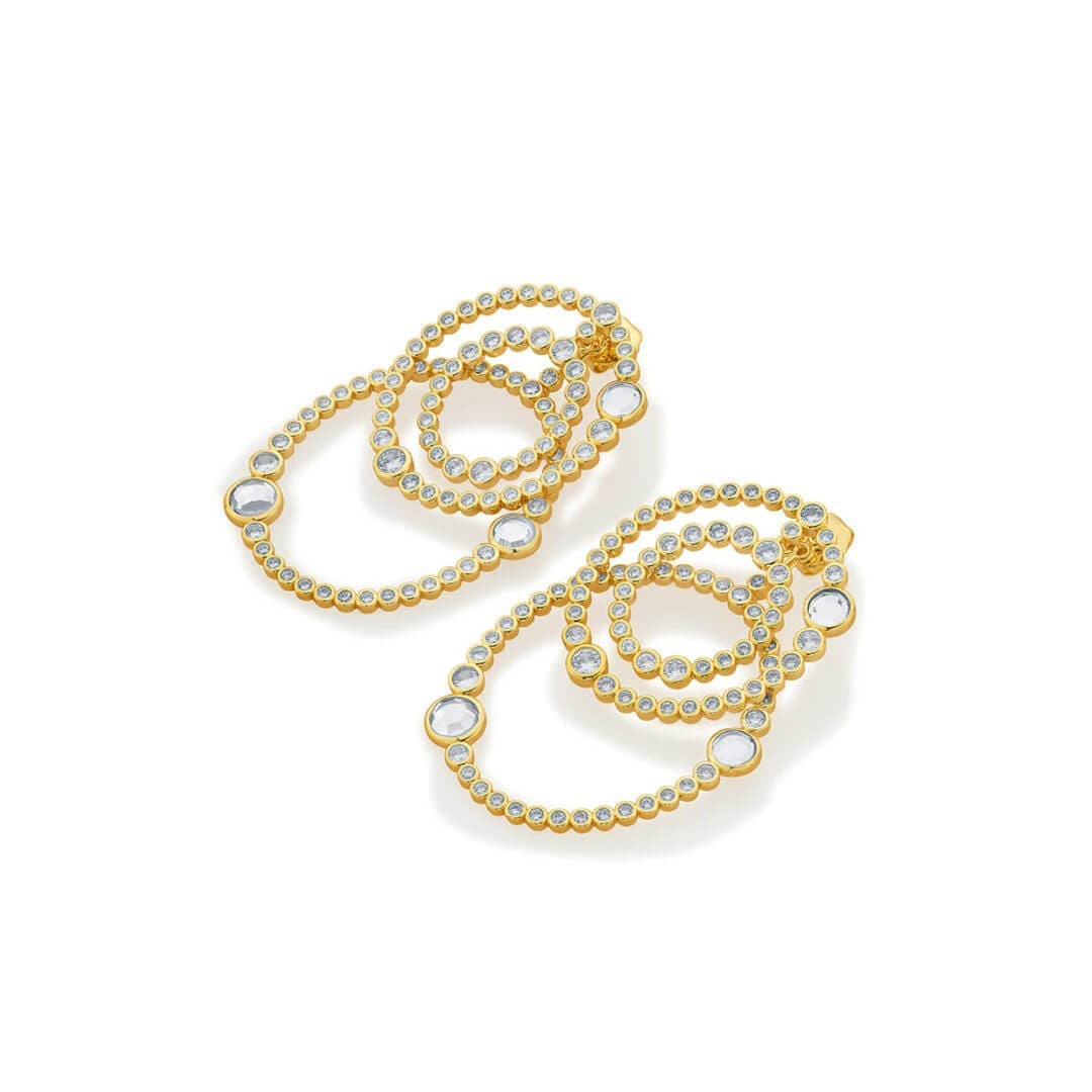 Modern Maharani Athena Multi Layered Earrings - Isharya | Modern Indian Jewelry