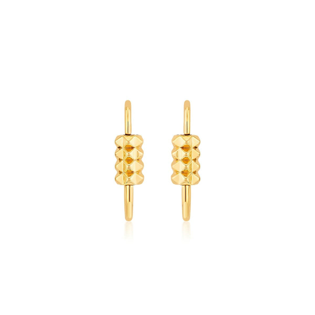 Personalizable Bead Hoop Earrings - Isharya | Modern Indian Jewelry