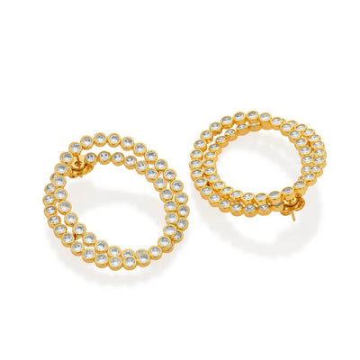 Ruhaniyat Luminous CZ Earrings - Isharya | Modern Indian Jewelry