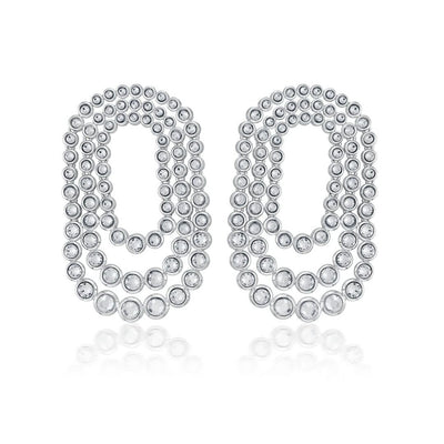 Ruhaniyat Shimmering CZ Earrings - Isharya | Modern Indian Jewelry