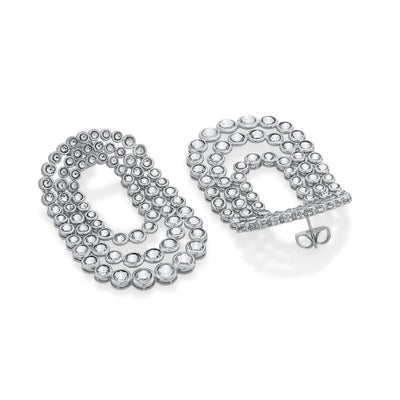 Ruhaniyat Shimmering CZ Earrings - Isharya | Modern Indian Jewelry