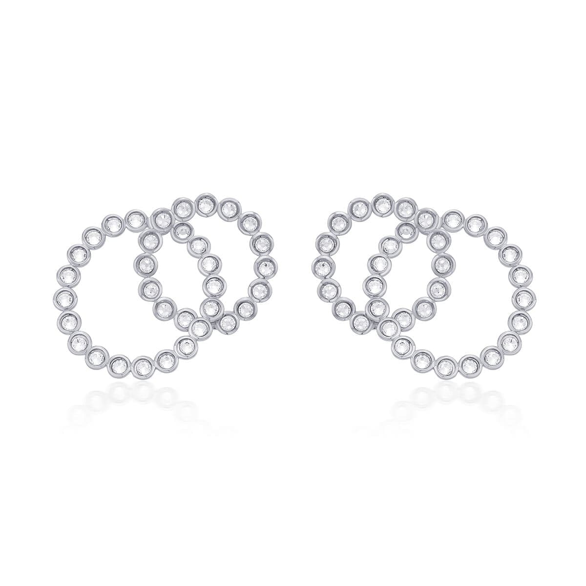 Seher CZ Concentric Earrings - Isharya | Modern Indian Jewelry