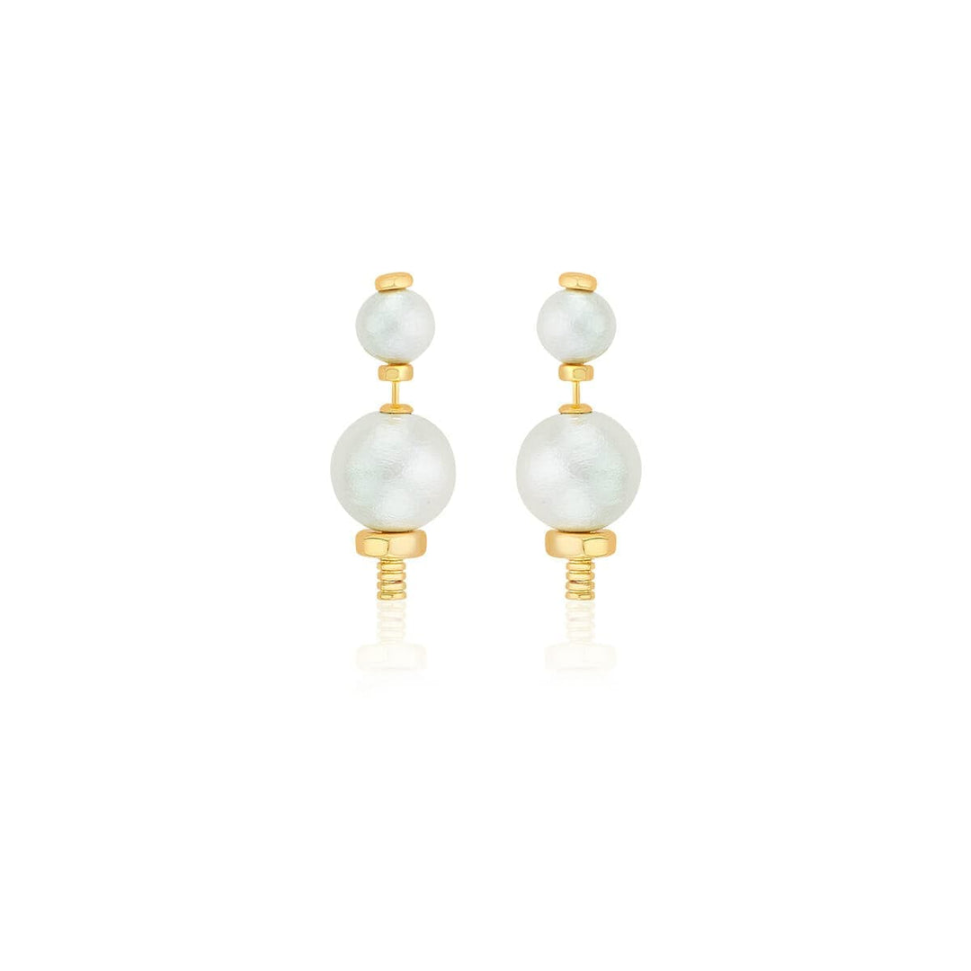 Steinem Pearl Earrings - Isharya | Modern Indian Jewelry