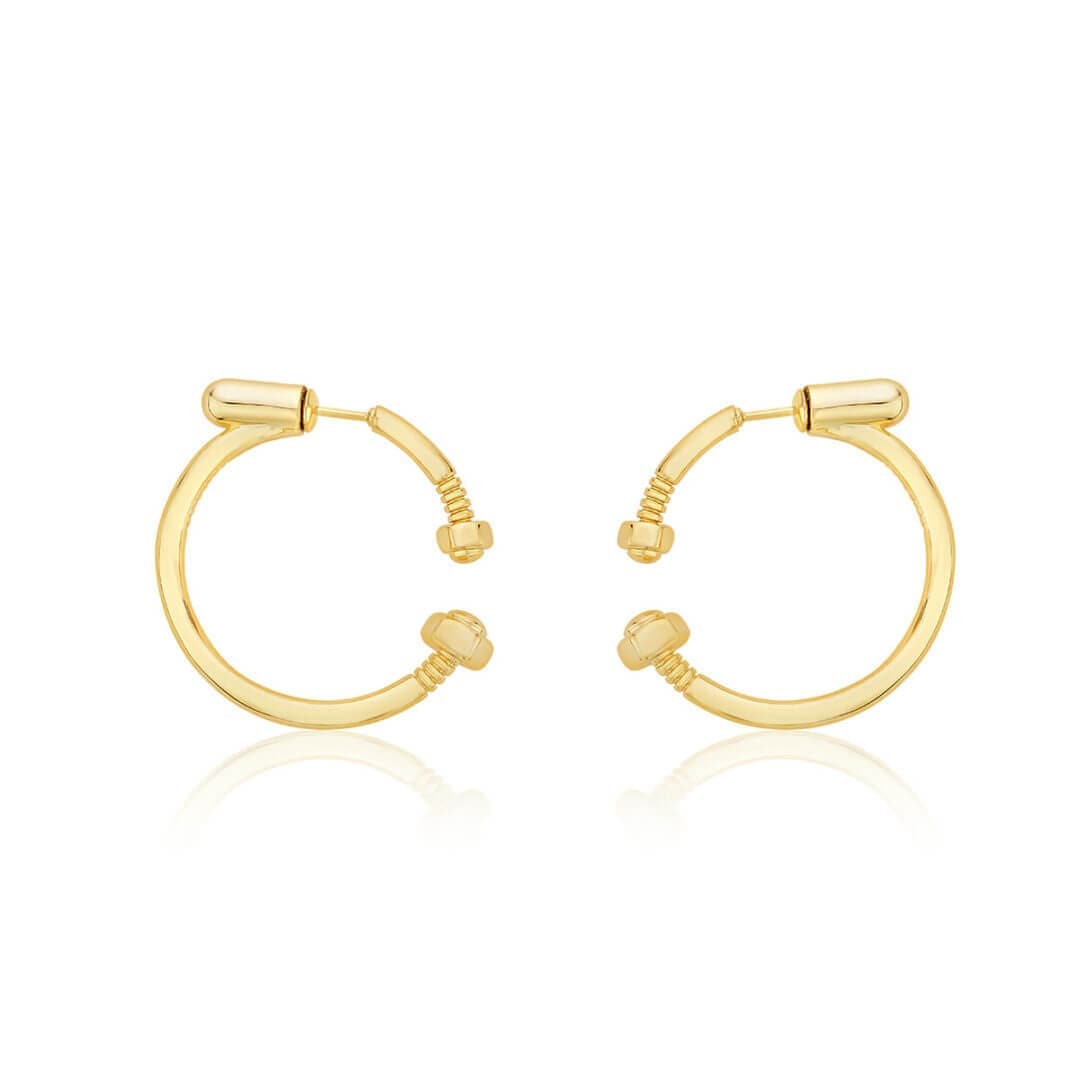 Yoko Gold Hoop Earrings - Isharya | Modern Indian Jewelry