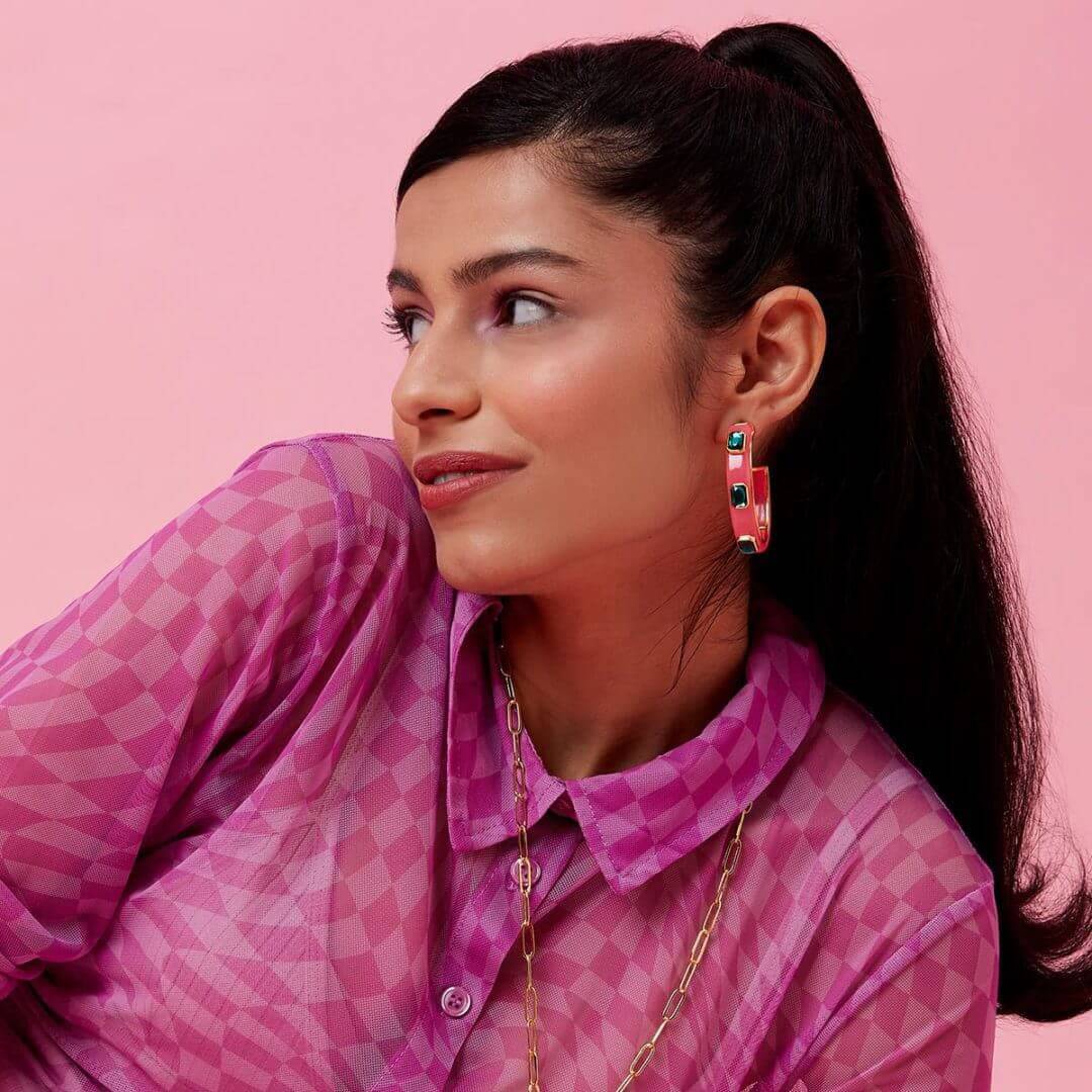 Amour Resin Slender Hoops - Isharya | Modern Indian Jewelry