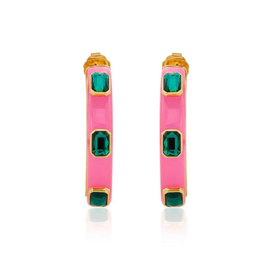 Amour Resin Slender Hoops - Isharya | Modern Indian Jewelry
