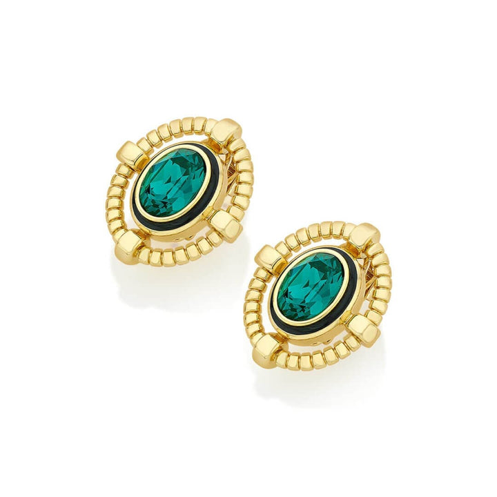 Burke Emerald Studs - Isharya | Modern Indian Jewelry