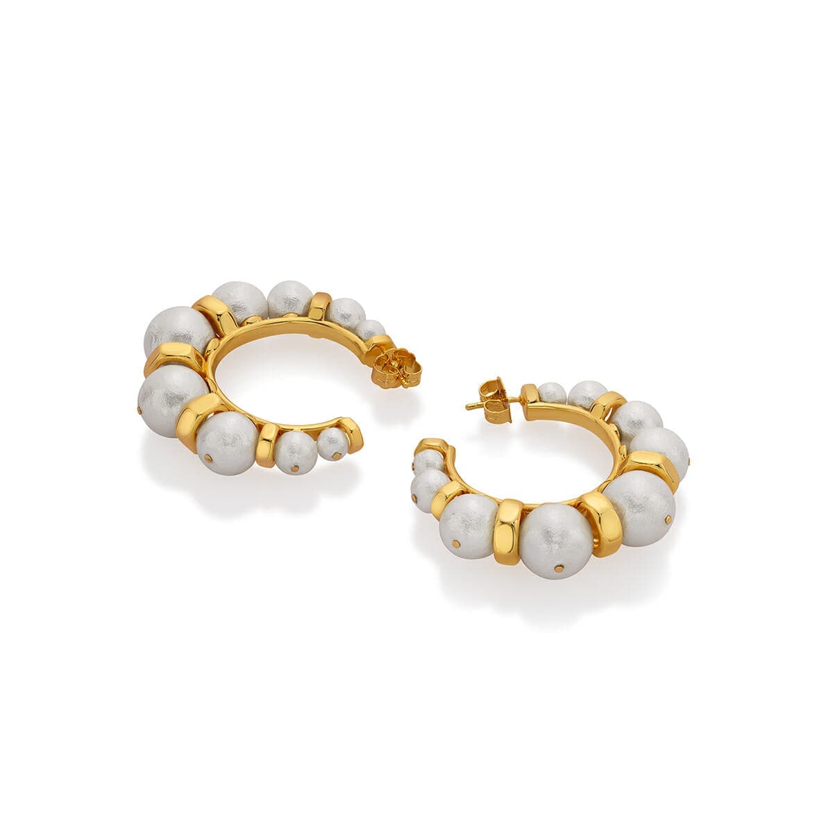 Cindy Pearl Hoops - Isharya | Modern Indian Jewelry