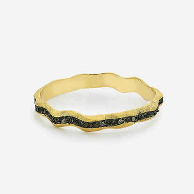 Fool's Gold Textured Harmony Bangle - Isharya | Modern Indian Jewelry