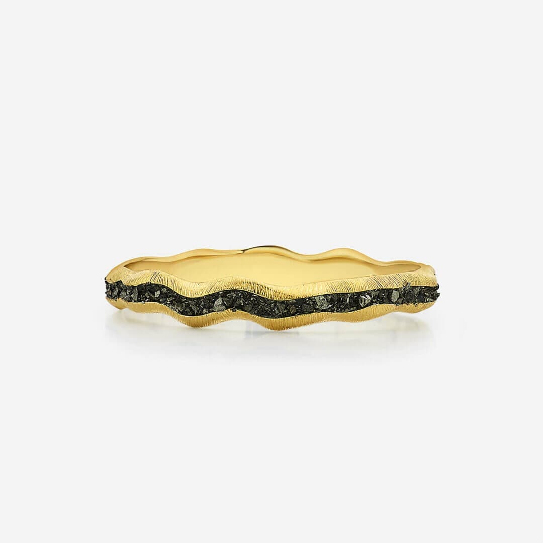 Fool's Gold Textured Harmony Bangle - Isharya | Modern Indian Jewelry