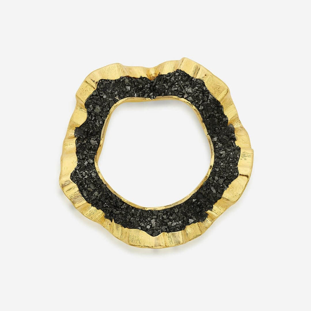 Fool's Gold Textured Wave Bangle - Isharya | Modern Indian Jewelry