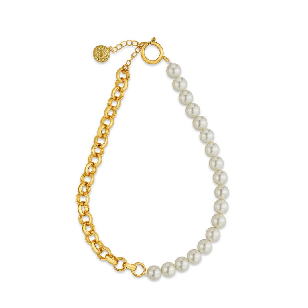 Gemini Gold & Pearl Choker - Isharya | Modern Indian Jewelry