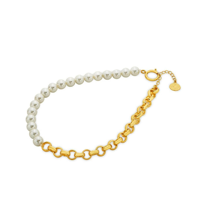 Gemini Gold & Pearl Choker - Isharya | Modern Indian Jewelry