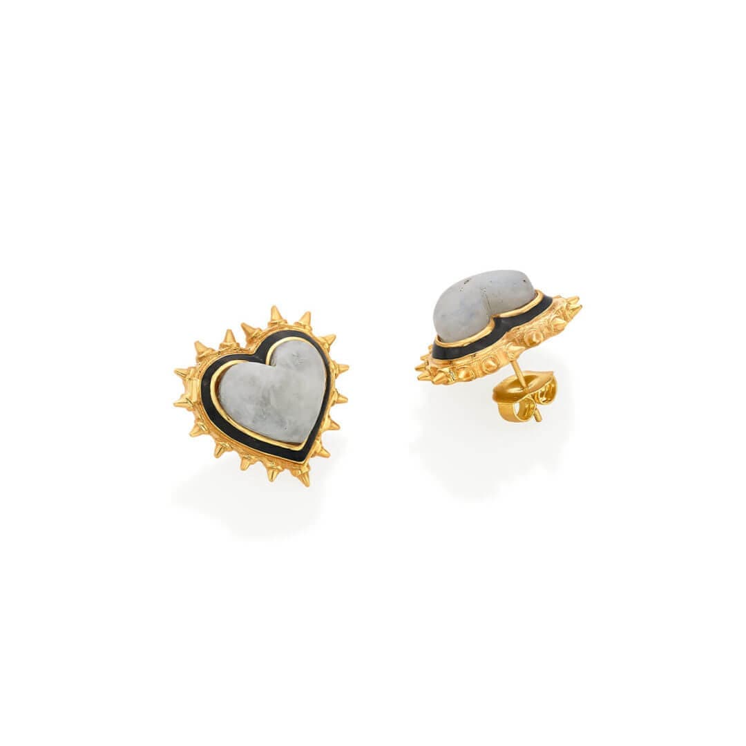 Heartful Duo Studs - Isharya | Modern Indian Jewelry
