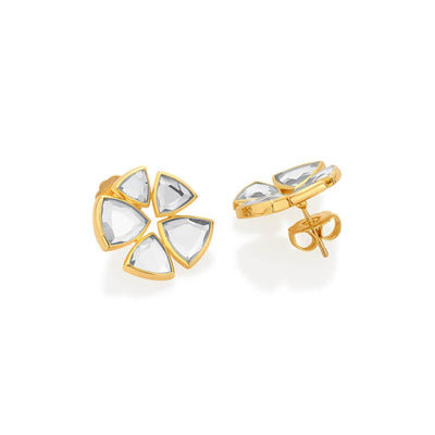 Inayat Statement Mirror Studs - Isharya | Modern Indian Jewelry