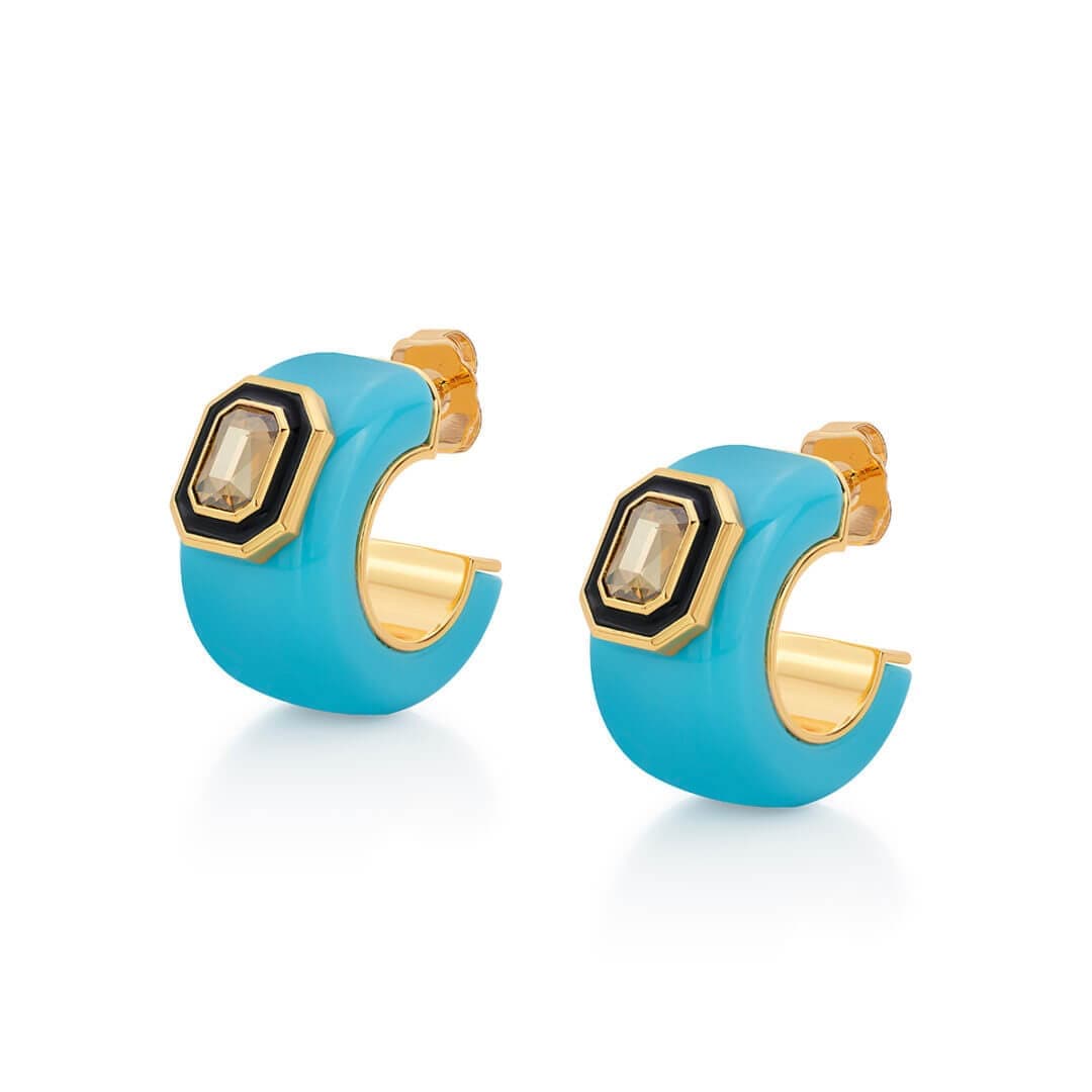 Kefi Resin Huggies - Isharya | Modern Indian Jewelry