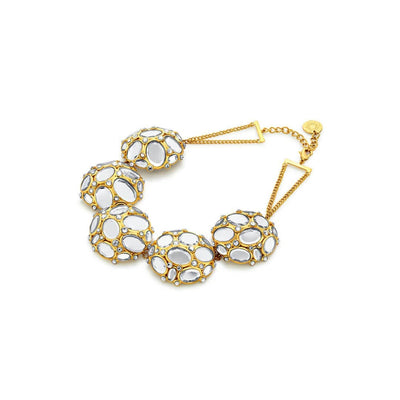 Mirrors on the Move Honeycomb Mirror Choker - Isharya | Modern Indian Jewelry