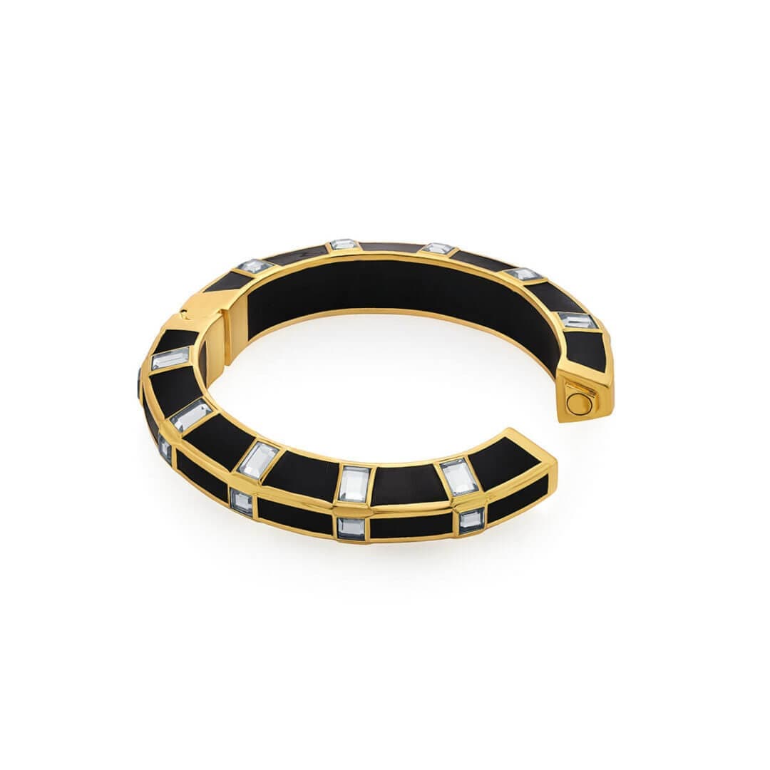 Raina Black Mirror Bangle - Isharya | Modern Indian Jewelry