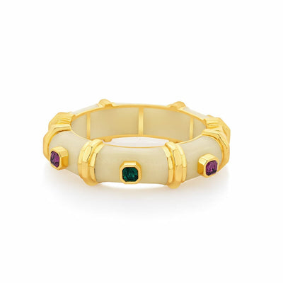 Roy White Resin Bangle - Isharya | Modern Indian Jewelry