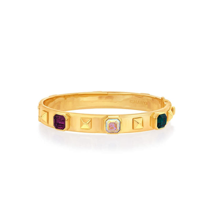 Serena Multicolored Gold Cuff - Isharya | Modern Indian Jewelry