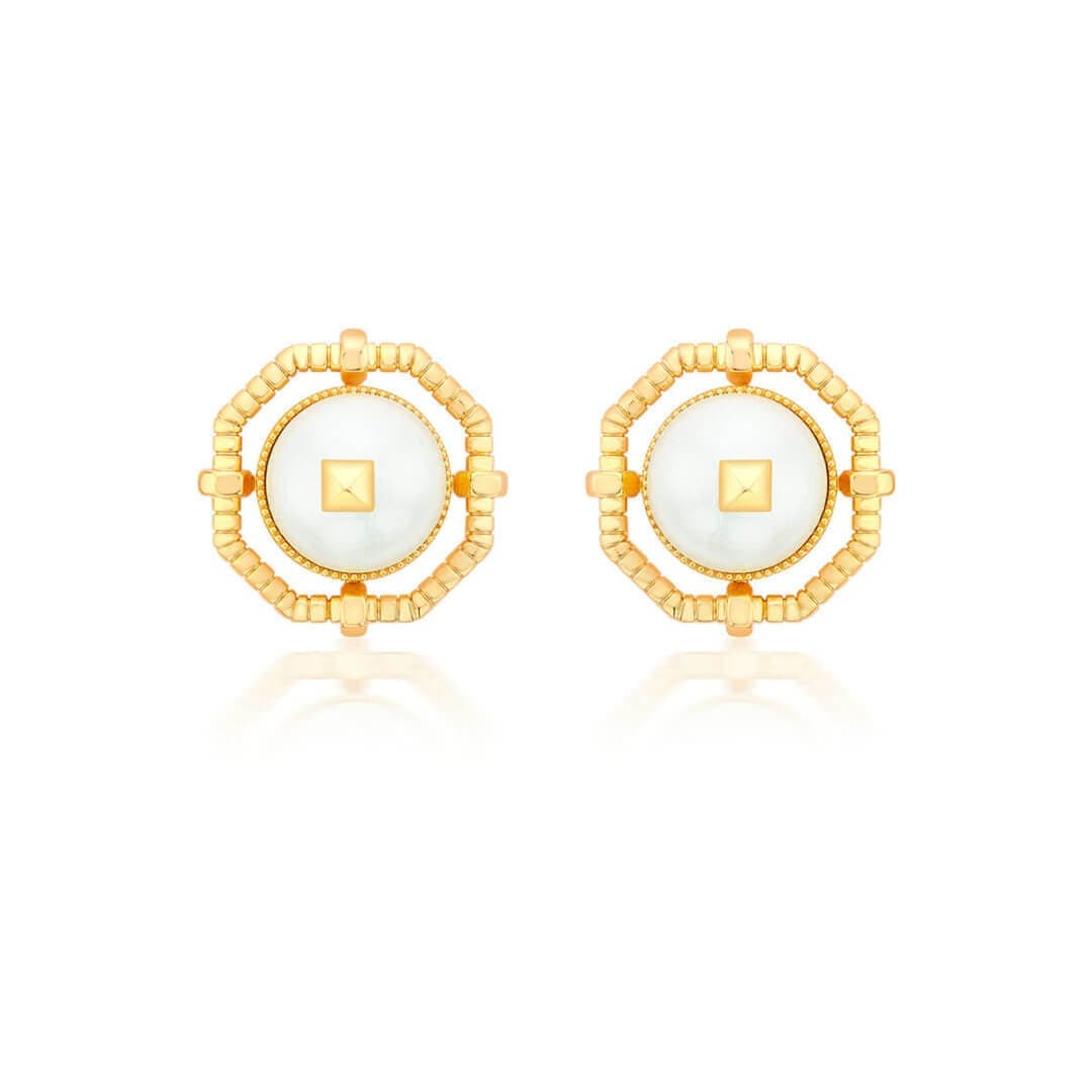 Yayoi Pearl Studs - Isharya | Modern Indian Jewelry