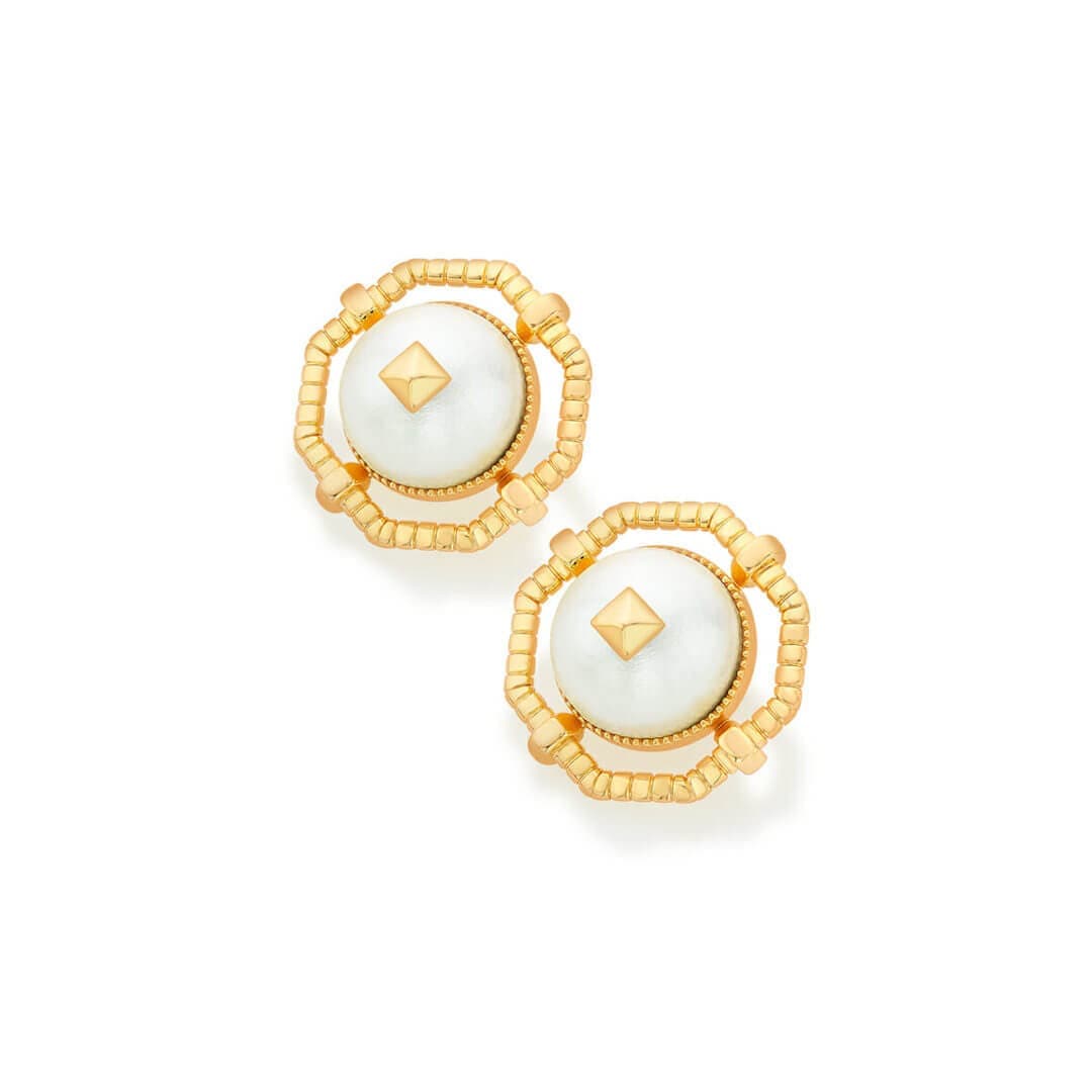 Yayoi Pearl Studs - Isharya | Modern Indian Jewelry