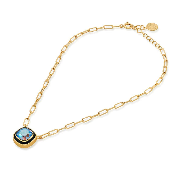 Belle Black Enamel Necklace - Isharya | Modern Indian Jewelry