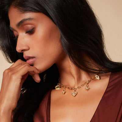 Chain-link Charm Necklace - Isharya | Modern Indian Jewelry