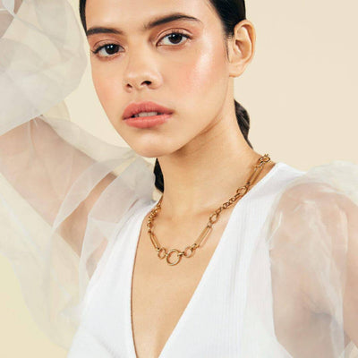 Personalizable Geo Link Chain Necklace - Isharya | Modern Indian Jewelry