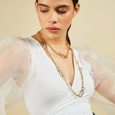 Personalizable Mughal Long Necklace - Isharya | Modern Indian Jewelry