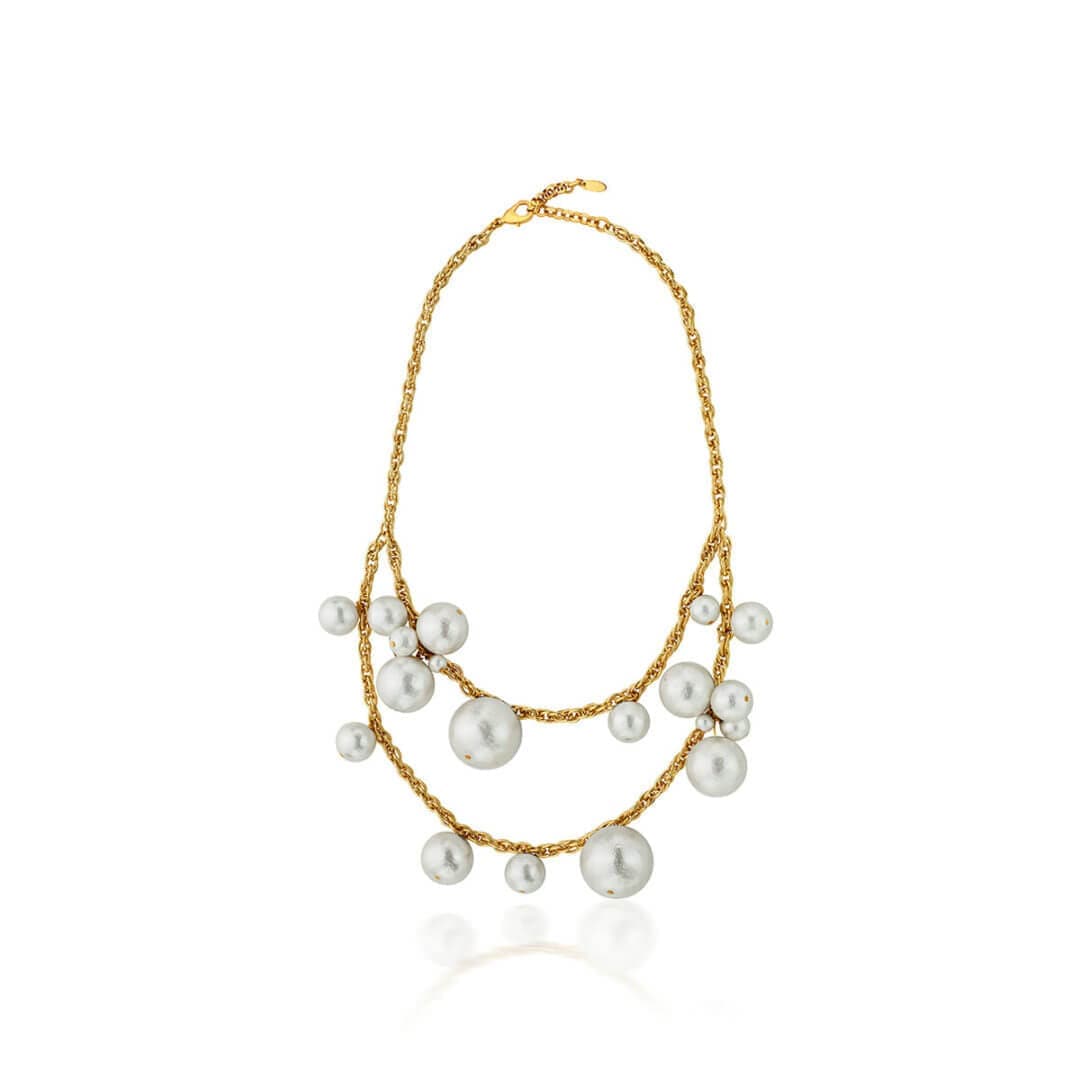Temple Muse Pearl Statement Necklace - Isharya | Modern Indian Jewelry