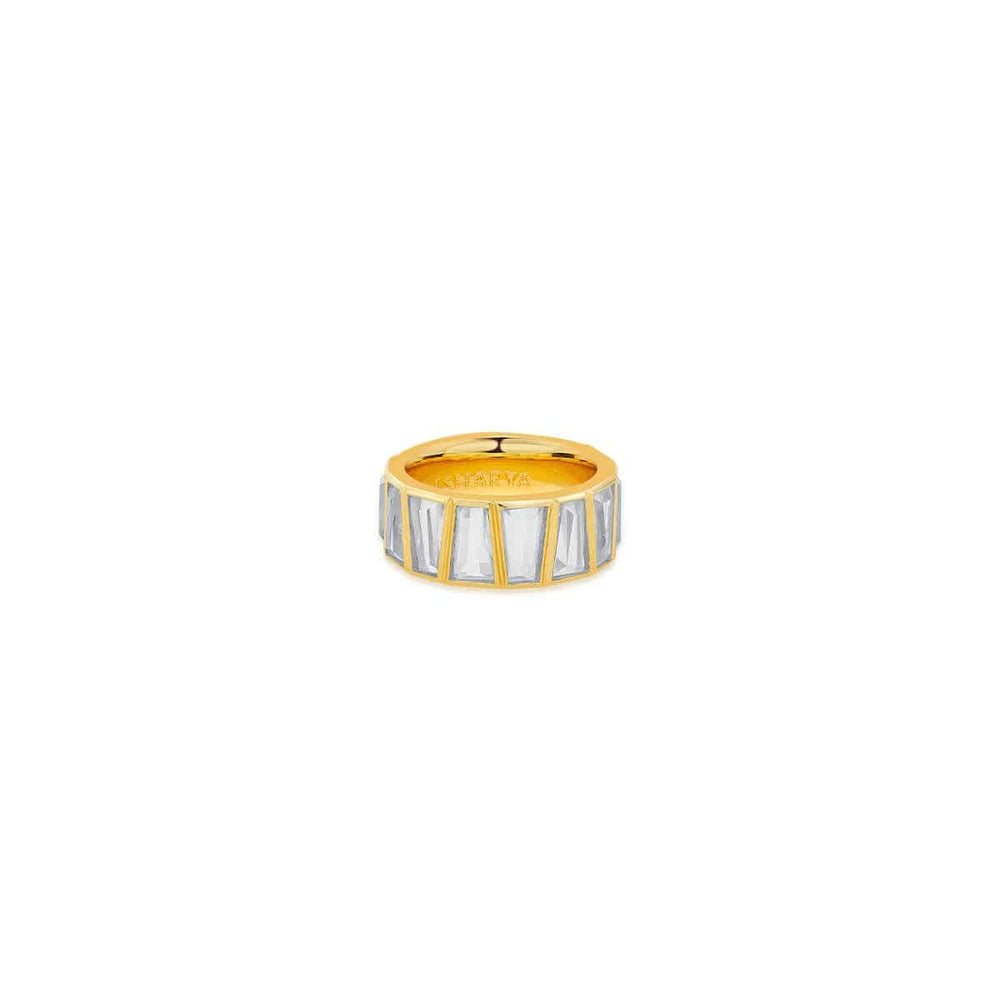 Baguette Duo Band Ring - Isharya | Modern Indian Jewelry