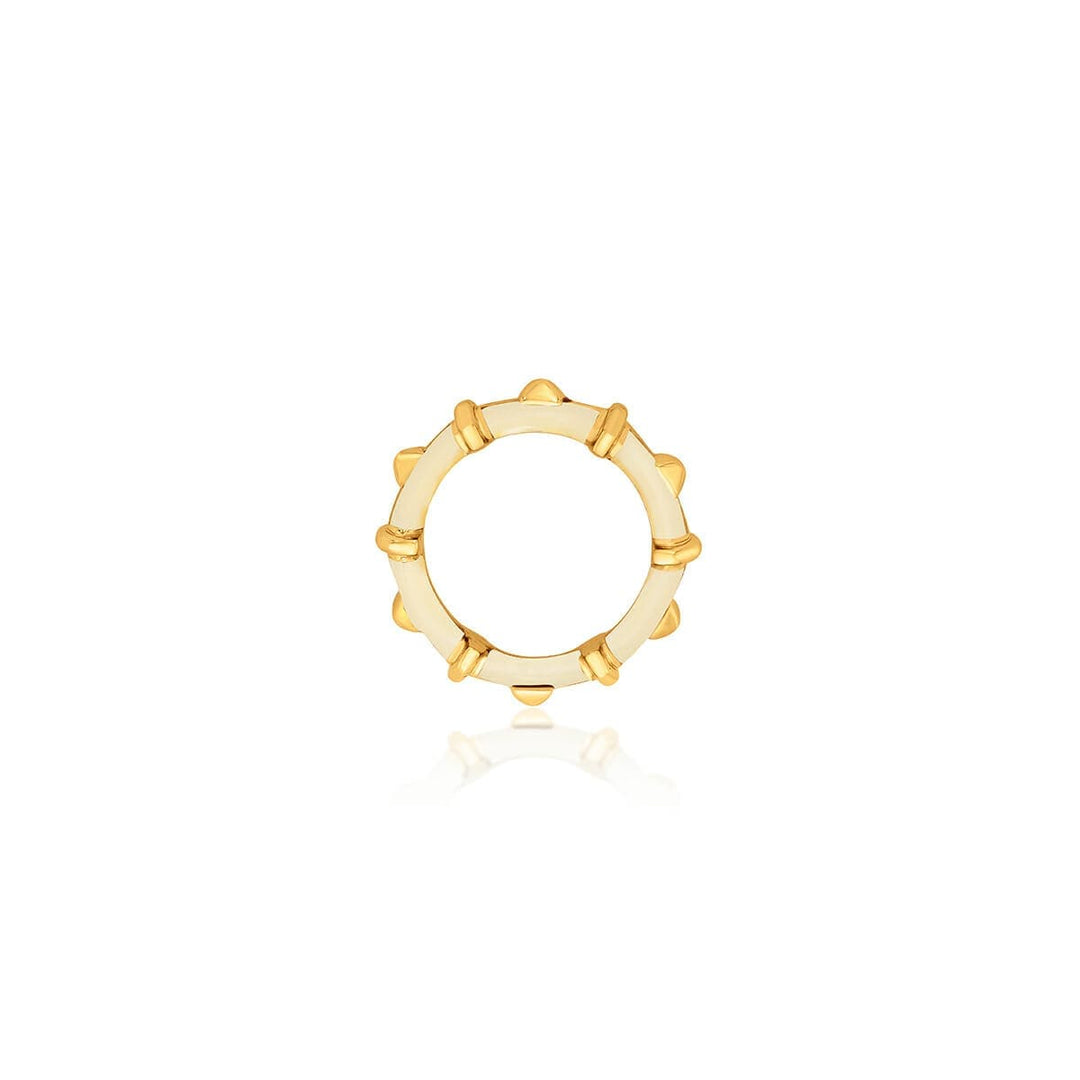 Chand White Resin Stackable Ring - Isharya | Modern Indian Jewelry