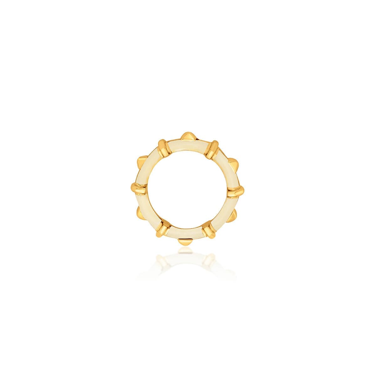 Chand White Resin Stackable Ring - Isharya | Modern Indian Jewelry