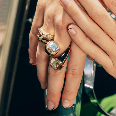 Faye Wrap Abalone Ring - Isharya | Modern Indian Jewelry