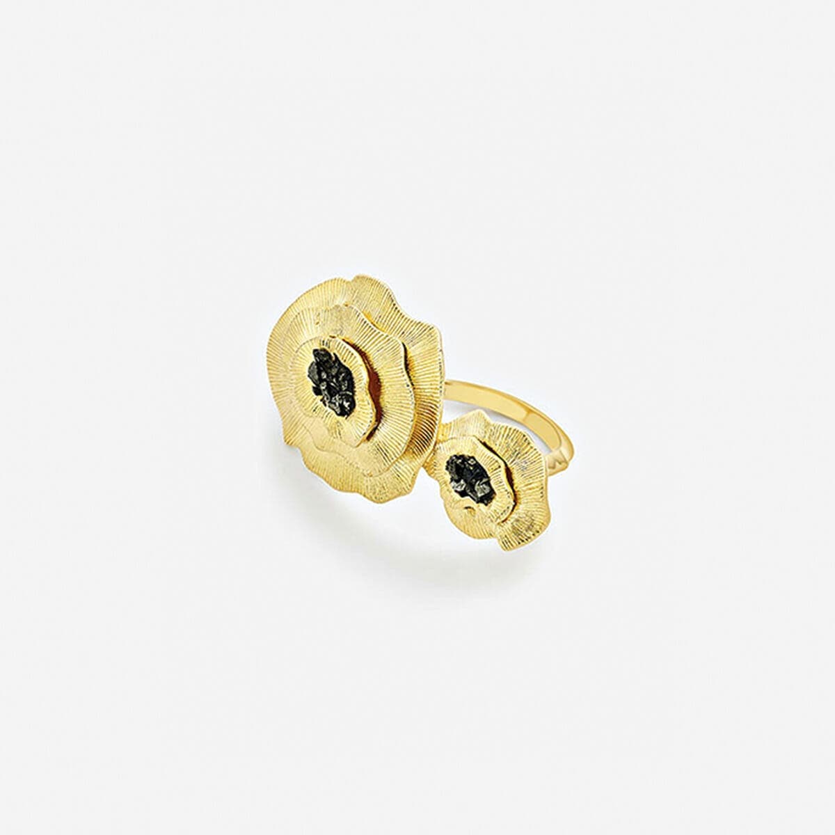 Fool's Gold Dual Statement Ring - Isharya | Modern Indian Jewelry